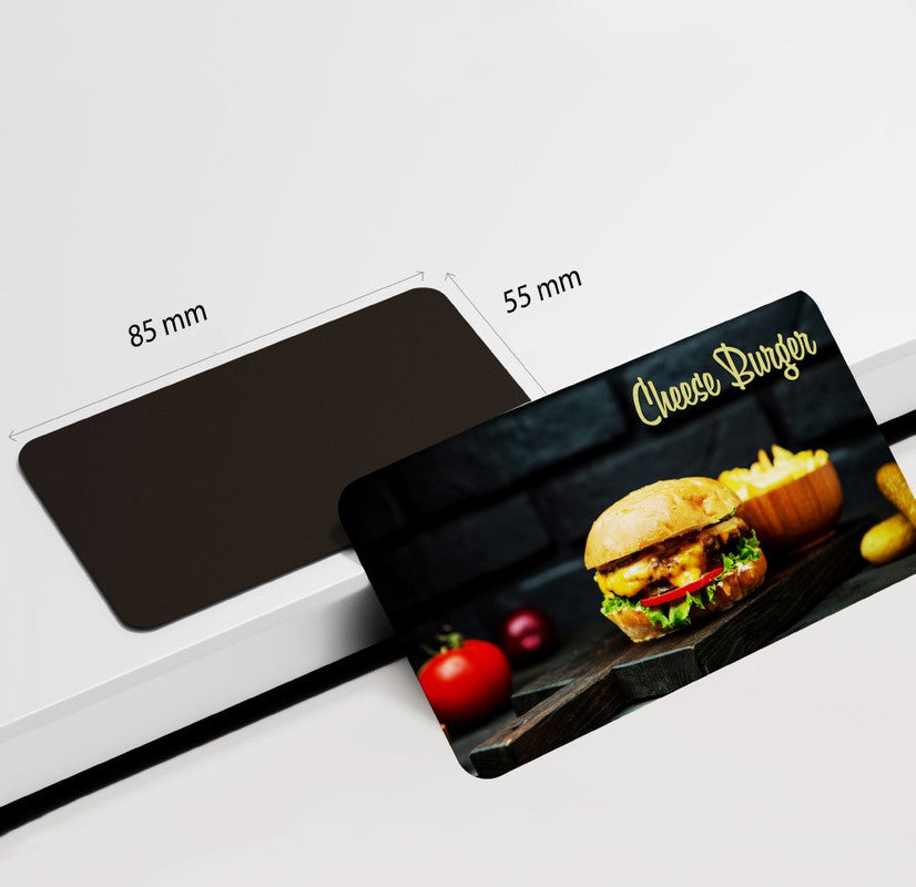 dhcrafts Rectangular Rubber Fridge Magnet Multicolor Food Cheese Burger D1 Rectangular Rectangular Design Pack of 1 (8.6cm x 5.4cm)